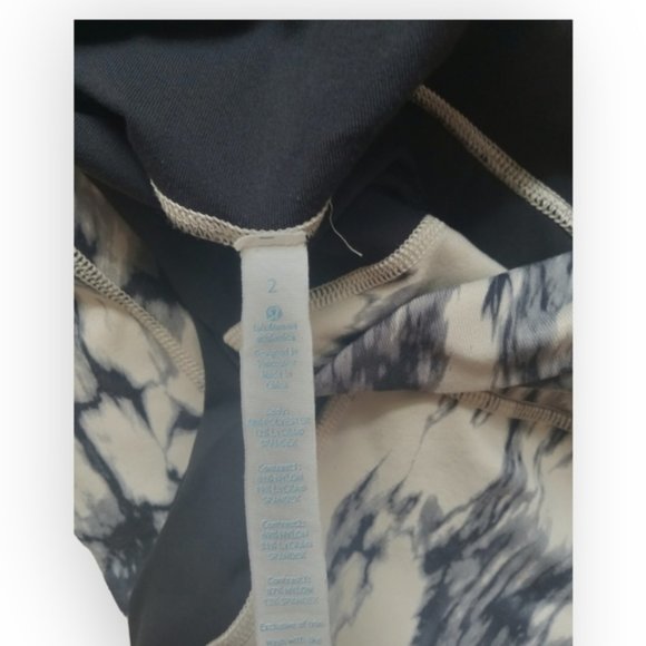 Lululemon Breathe Easy Leggings great granite tan marble Mojave black - Picture 5 of 7